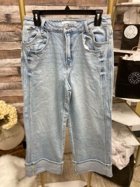 Flying Monkey Light Wash Ankle Cuffed Jeans